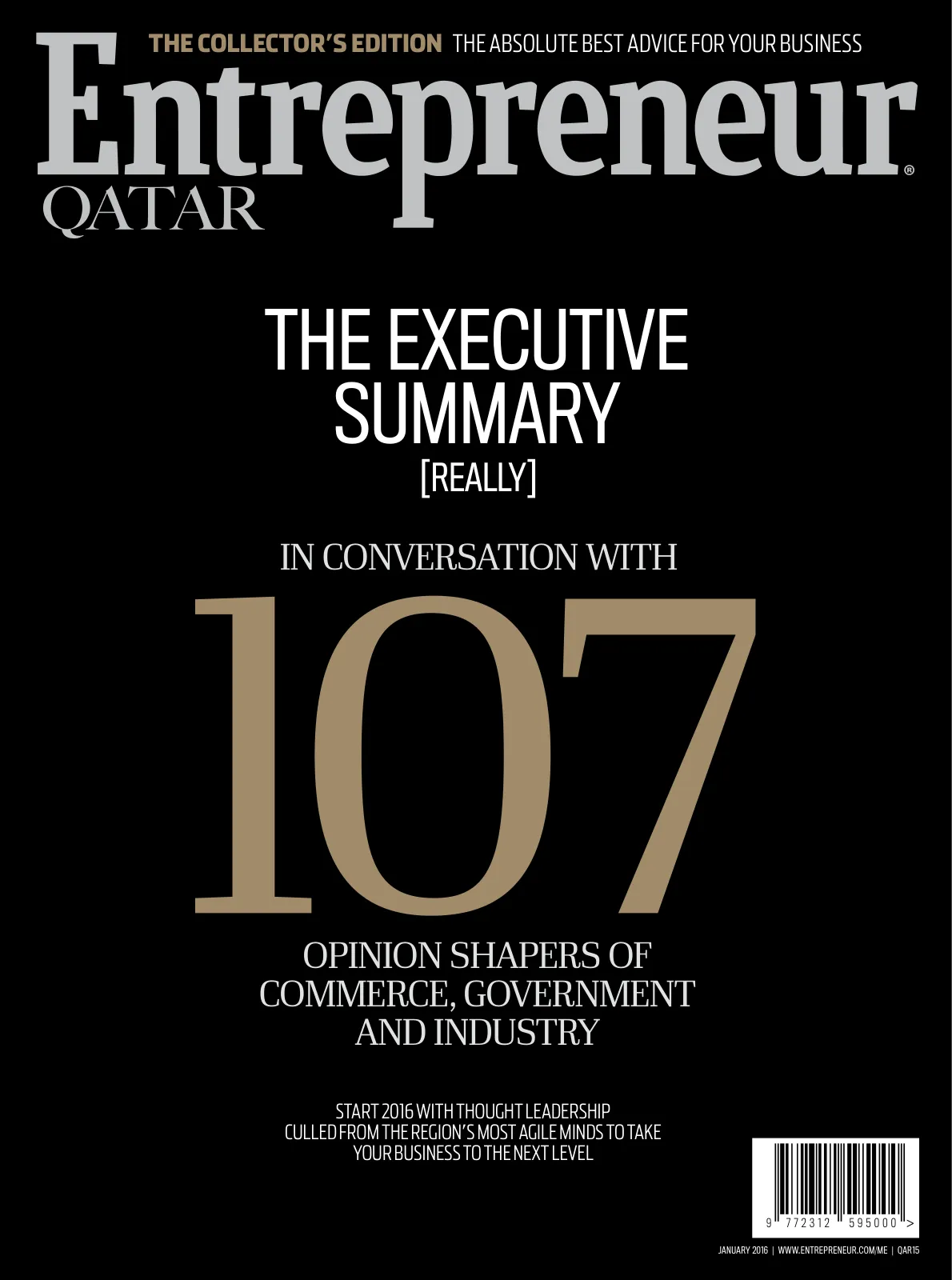 Cover of Entrepreneur Qatar, January 2016