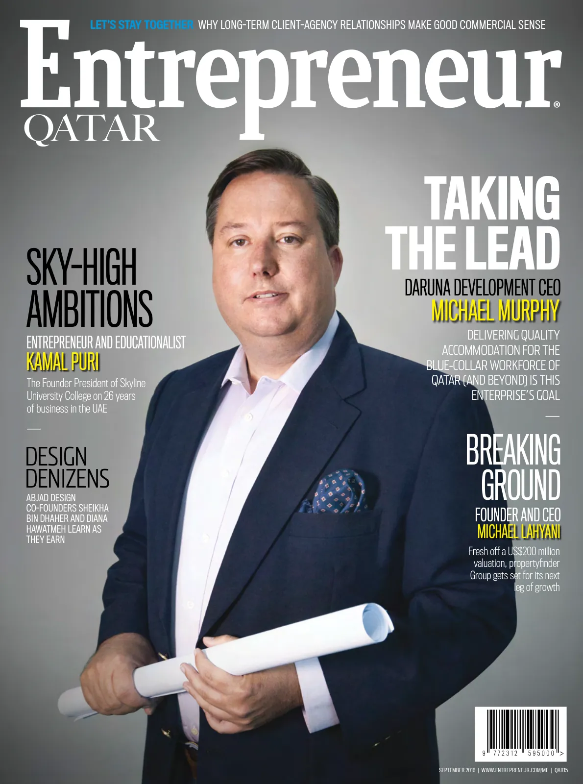 Cover of Entrepreneur Qatar, September 2016