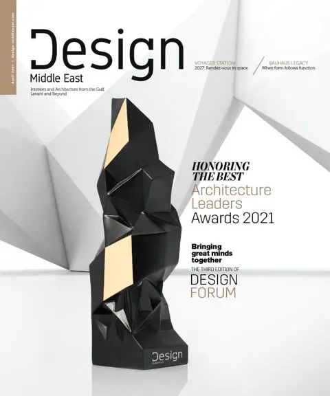 Cover of Design Middle East, April 2021