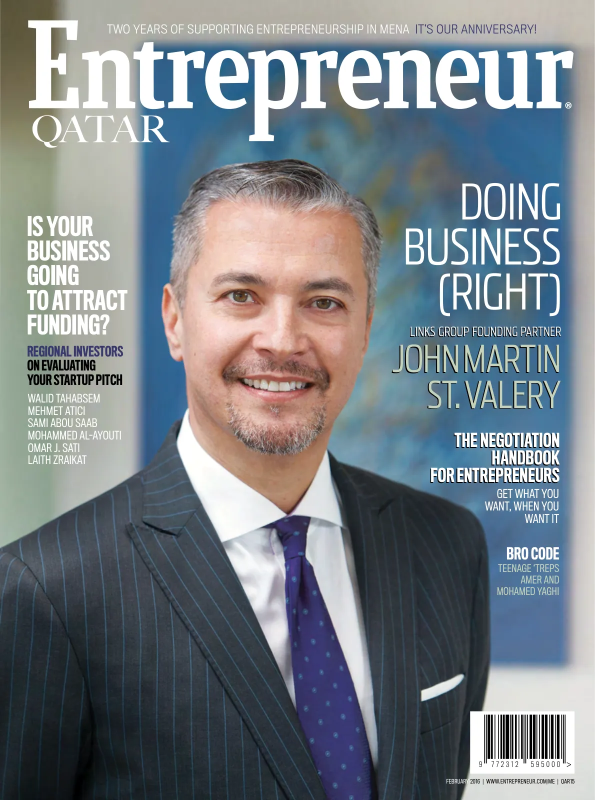 Cover of Entrepreneur Qatar, February 2016