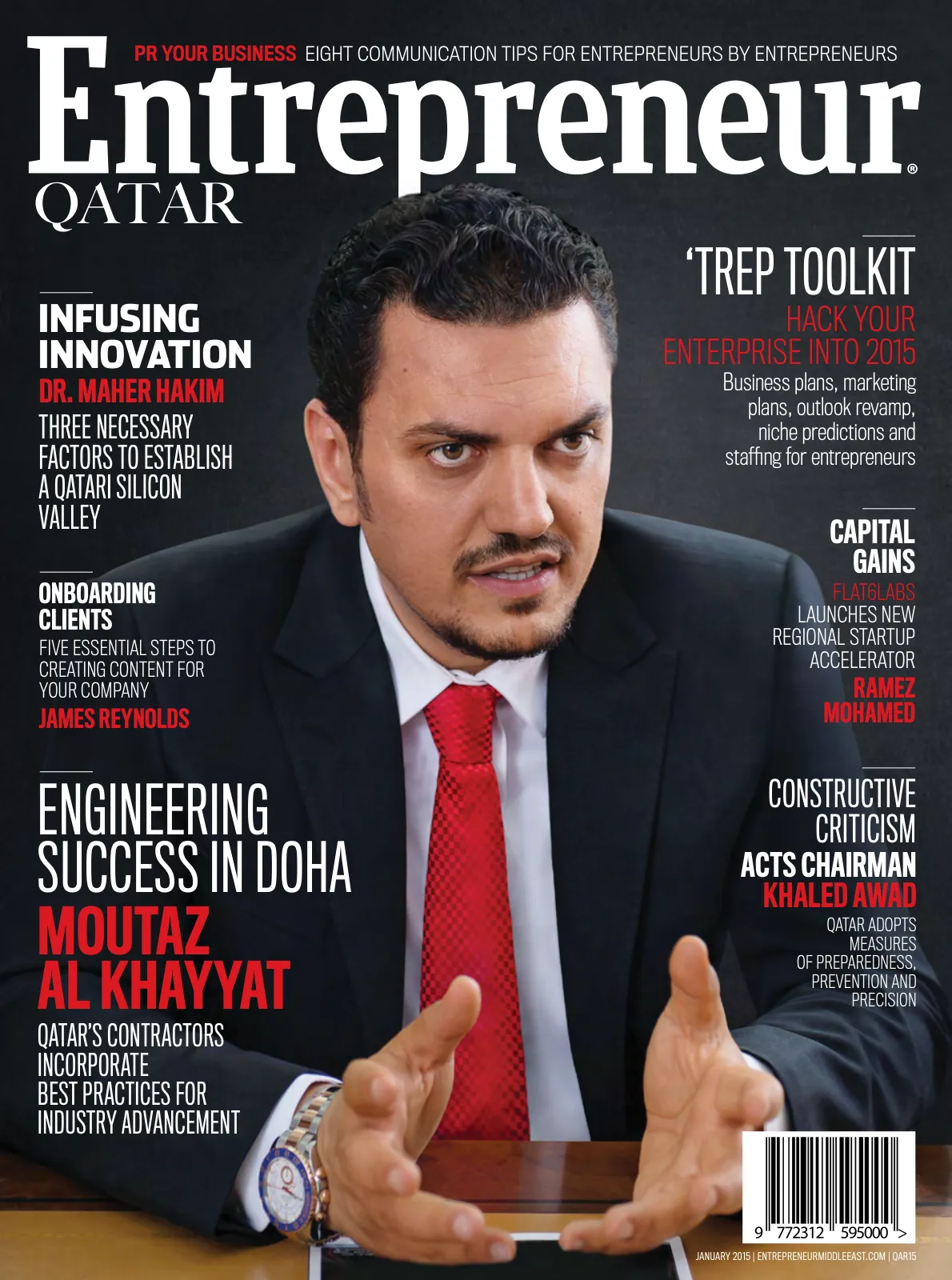 Cover of Entrepreneur Qatar, January 2015