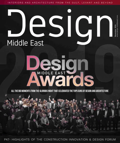 Cover of Design Middle East, November 2019