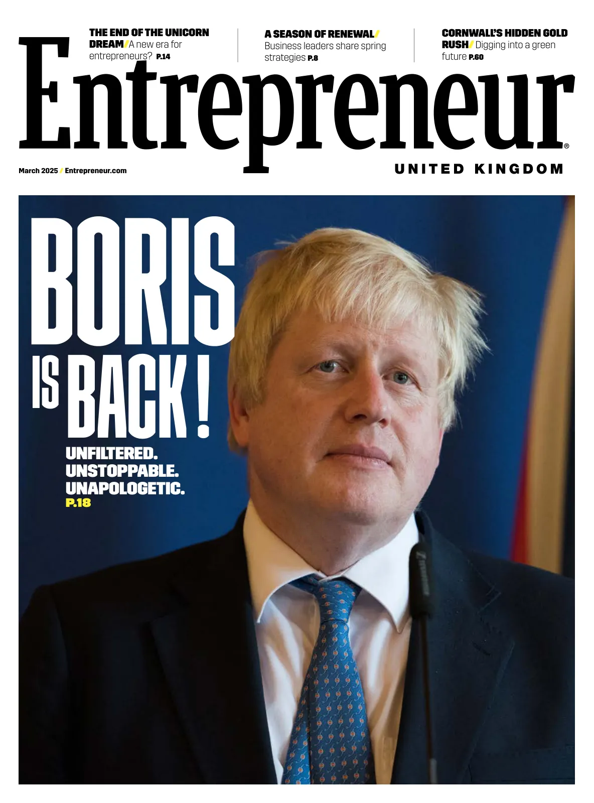Cover of Entrepreneur UK, March 2025