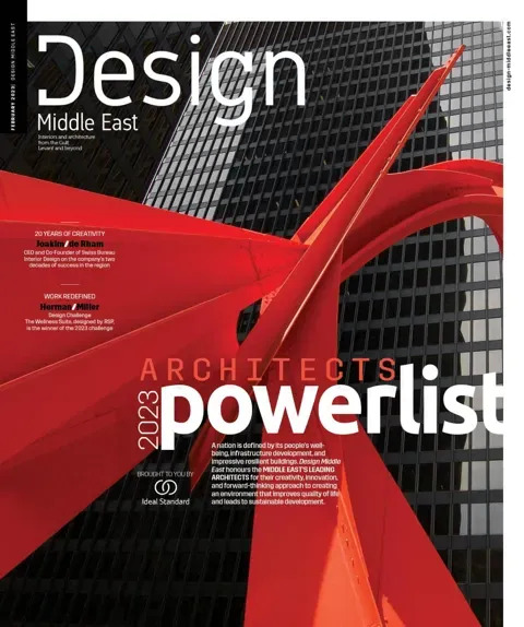 Cover of Design Middle East, February 2023