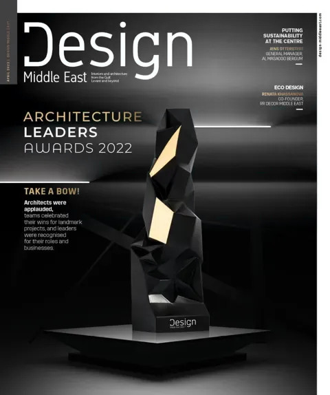 Cover of Design Middle East, April 2022