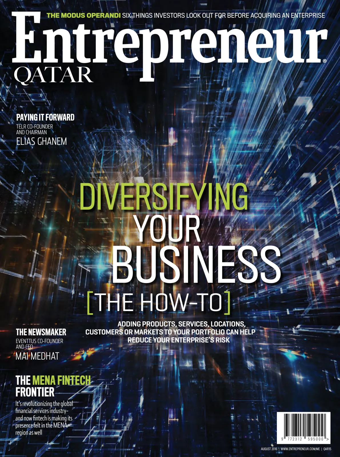 Cover of Entrepreneur Qatar, August 2016