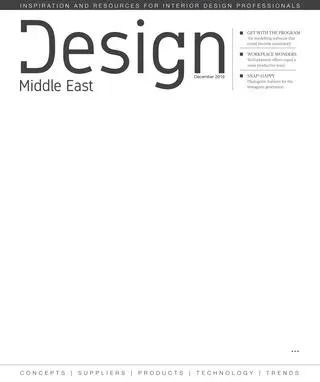 Cover of Design Middle East, December 2016