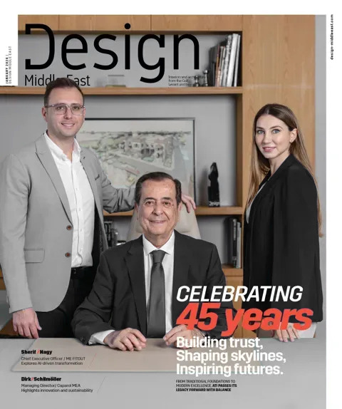 Cover of Design Middle East, January 2026