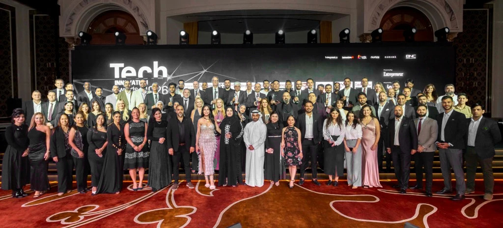 Winners and guests at Entrepreneur Middle East’s Tech Innovation Awards 2026