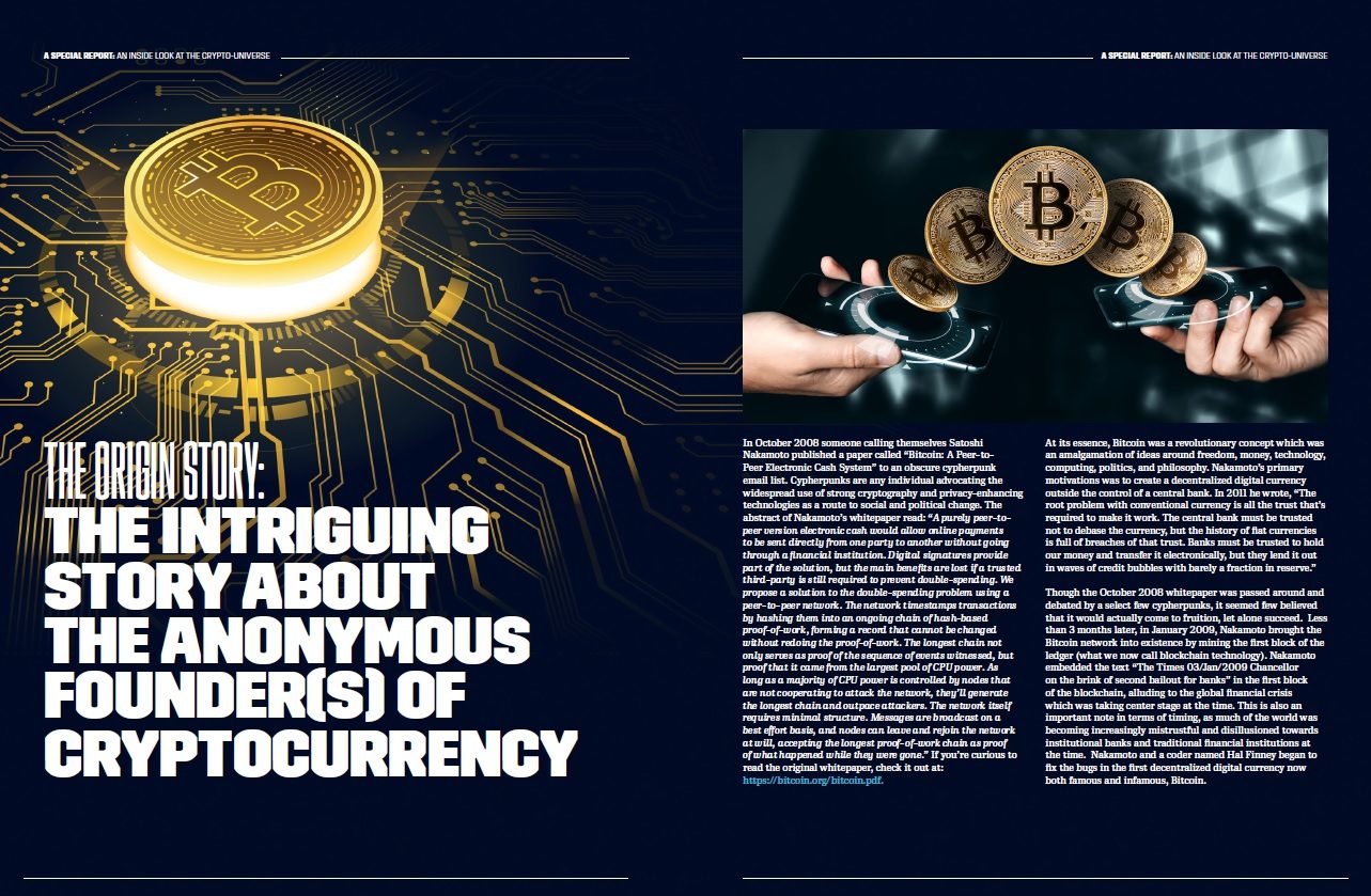 The Crypto Universe: inside page 1
